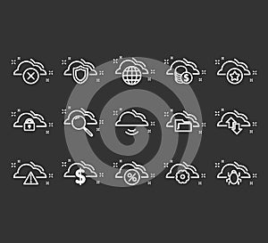 Computer Cloud Icons.